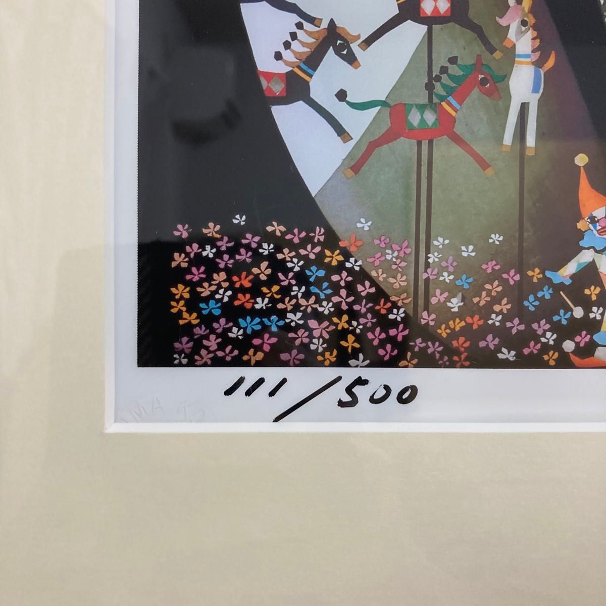 【真作保証】藤城清治「森のサーカス」セリグラフDX 直筆サイン 版画 絵画