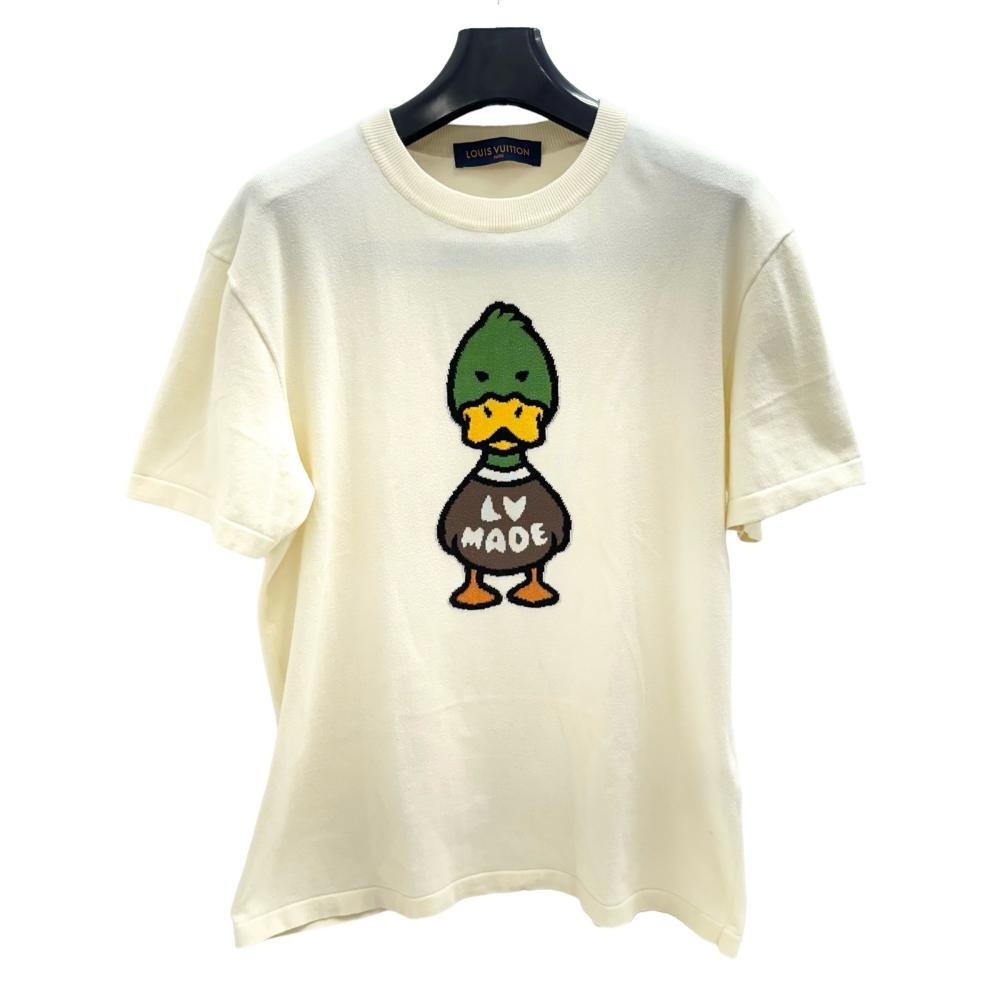 LOUIS VUITTON/ルイ・ヴィトン 2022SS NIGOコラボ ダックニット 半袖Ｔシャツ コットン100％ オフホワイト/マルチカラー ユニセックスの画像1