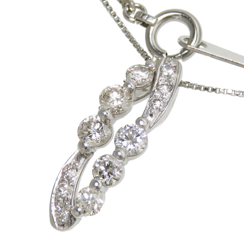 【楽ギフ_のし宛書】 ★★最終特価品 ダイヤモンド 計0.50ct ネックレス Pt900プラチナ/Pt850プラチナ 2.5g 40cm レディース プラチナ