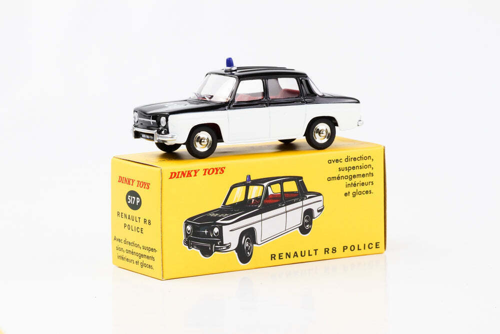 DINKY TOYS 1/43 Dinky Renault 8 Police patrol car Renault 8 Police reprint minicar 