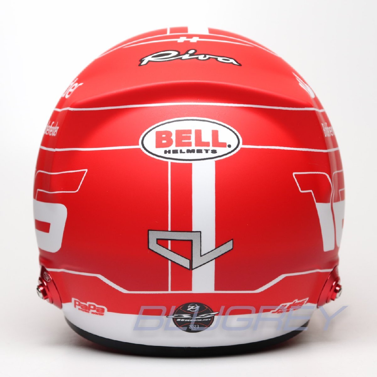 ベル ミニヘルメット 1/2 F1 フェラーリ シャルル・ルクレール 2023 BELL FERRARI #16 CHARLES LECLERCの画像3