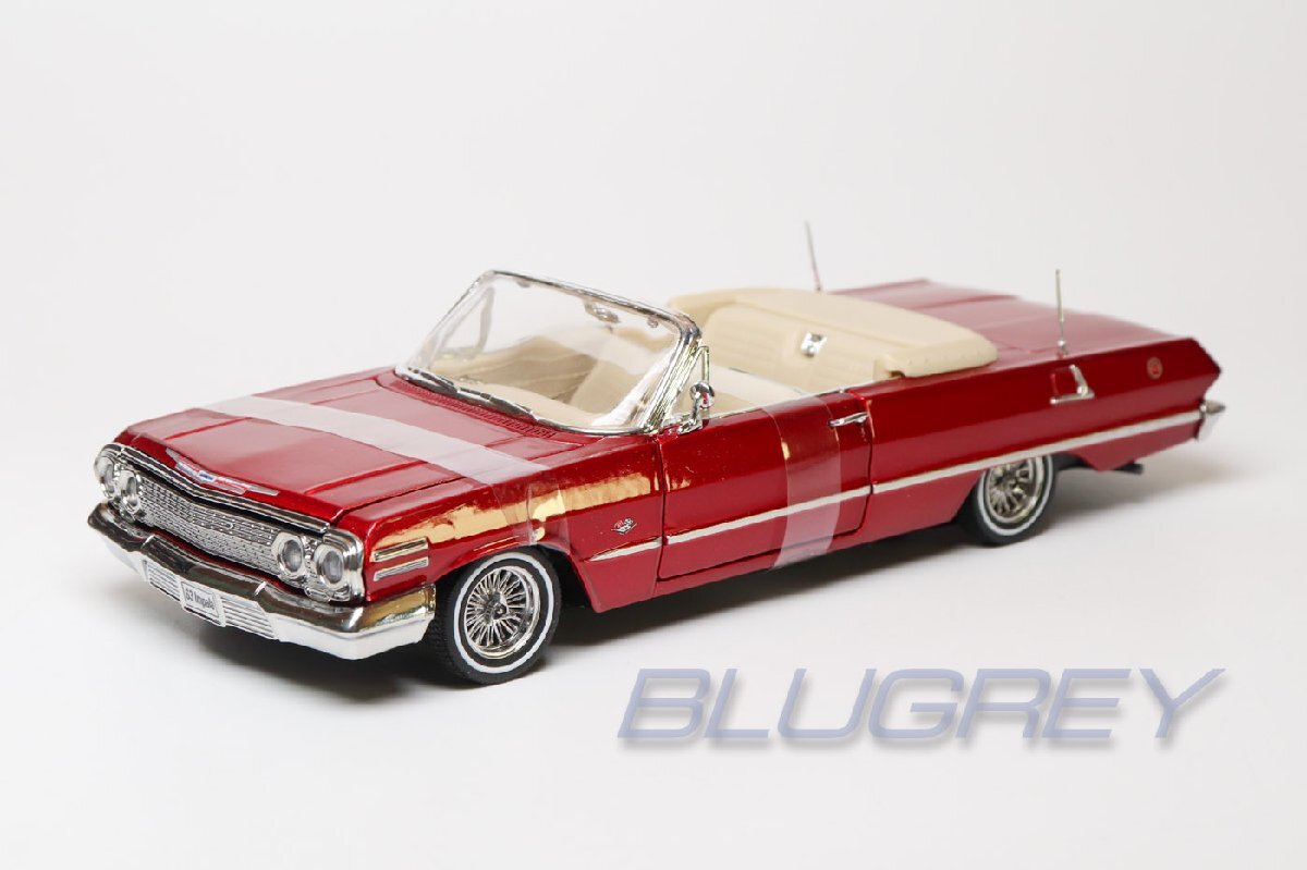 Welly 1/24 Lowrider Chevrolet Impala Convertible 1963 Red Mijo Limited Low Rider Chevy Impala Minicar