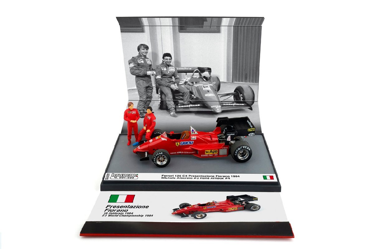 ブルム 1/43 フェラーリ F1 126 C4 1984 フィオラノ プレス発表 アルヌー/アルボレート BRUMM FERRARI 限定_画像1