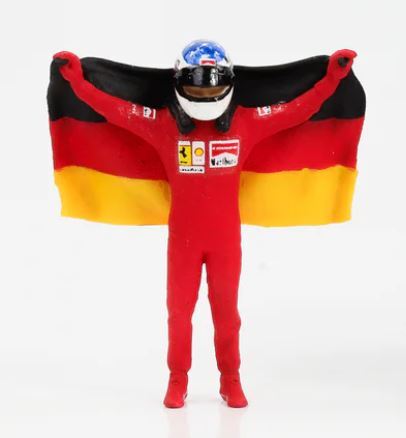 Cartrix 1/43 F1 ドライバー フィギア ミハエル・シューマッハ 1996 フェラーリ ドイツ国旗 Michael Schumacher Ferarri Figure レジン_画像2