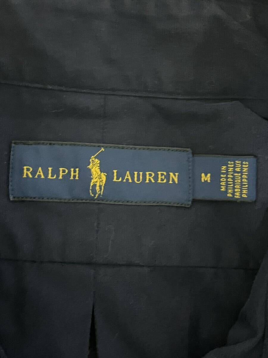 *RALPH LAUREN Ralph Lauren короткий рукав рубашка с коротким рукавом one отметка темно-синий мужской M размер 