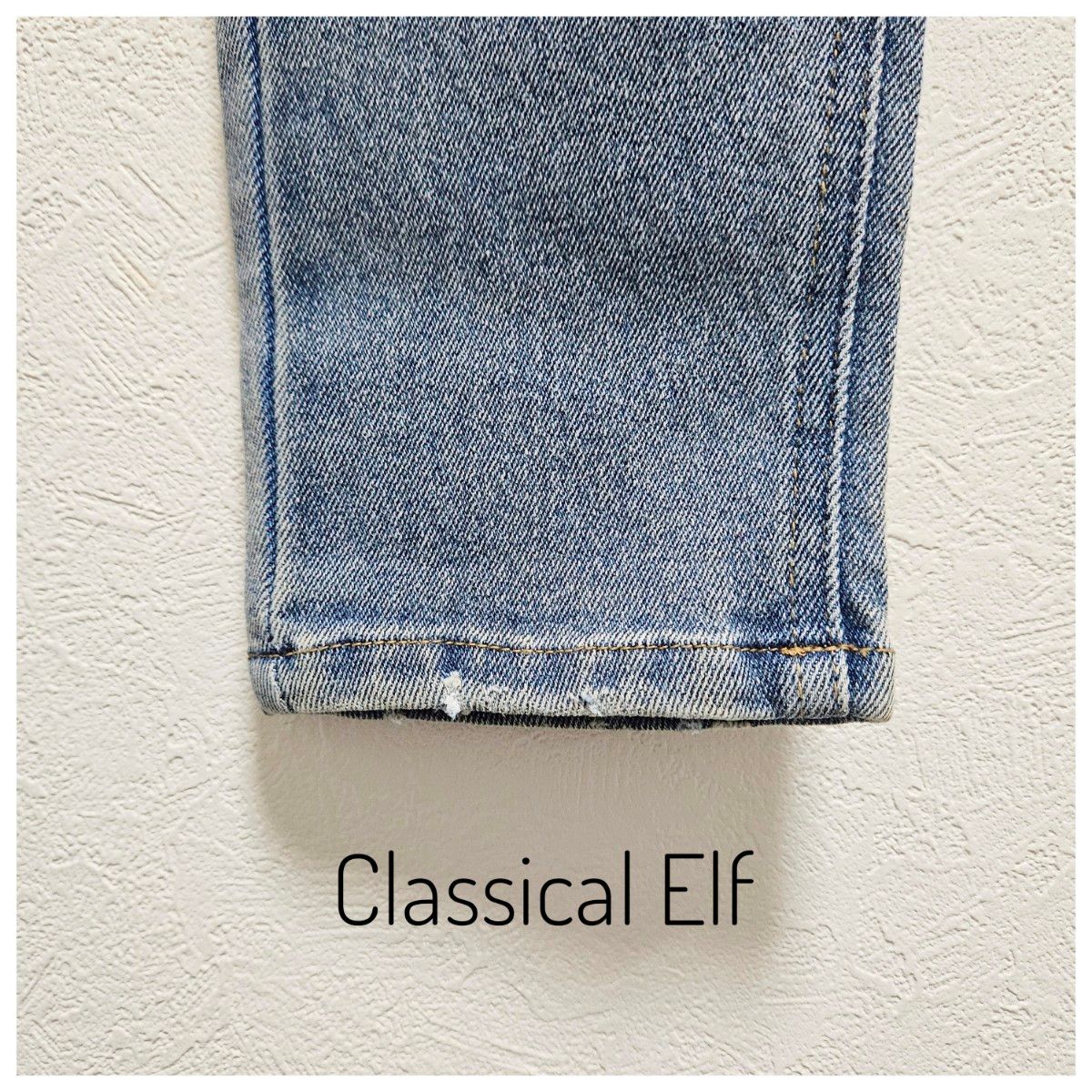 美品　Classical Elf　スキニーデニム　M　青　タグ　未使用　伸縮性　ハイウエスト　ストレッチ　シンプル　カジュアル