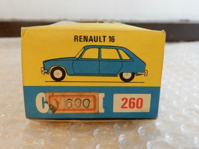 中古品 CORGI TOYS / コーギー 260 RENAULT 16 ルノー ミニカー 箱付き 当時物 レトロ 現状渡しの画像3