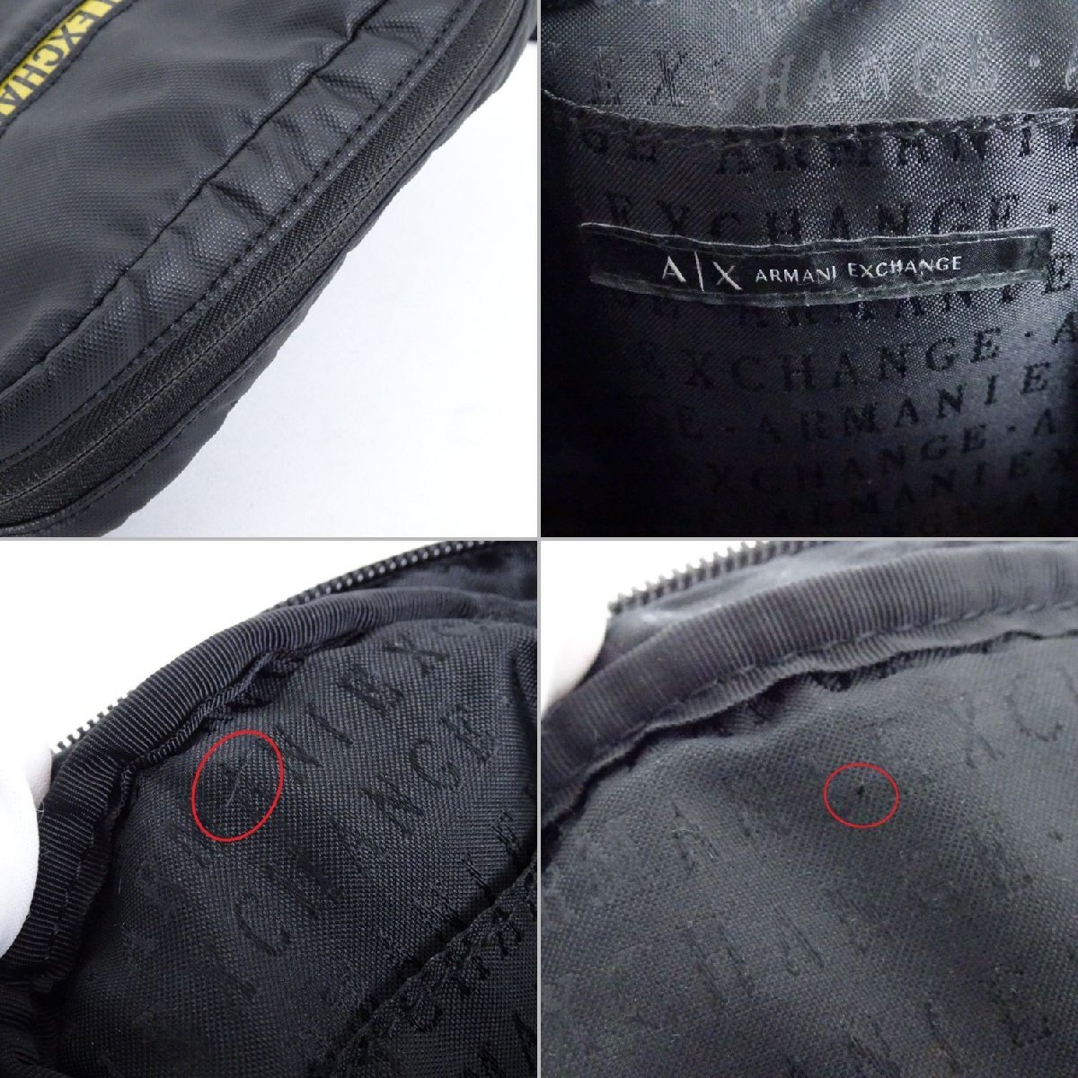 【1円】アルマーニ エクスチェンジ ARMANI EXCHANGE ロゴ ショルダーバッグ 斜めがけ クロスボディ ブラック メンズ 鞄 41023の画像9