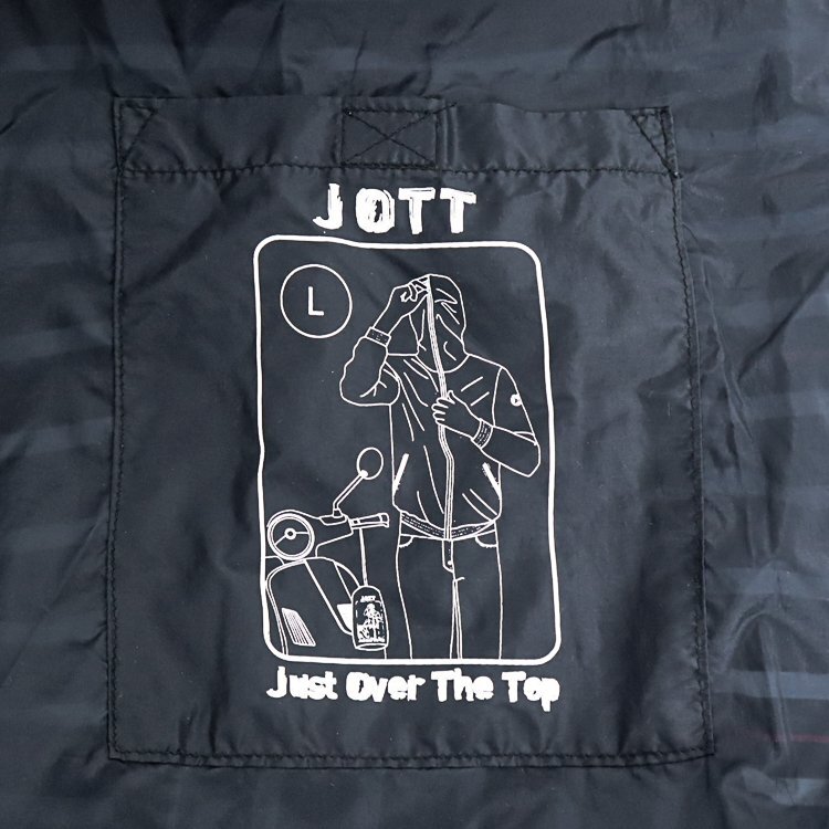 【1円/良品】J.O.T.T JUST OVER THE TOP ジョット メンズ ナイロンブルゾン ウィンドブレーカー ジャケット L ボーダー ネイビー 41017の画像9