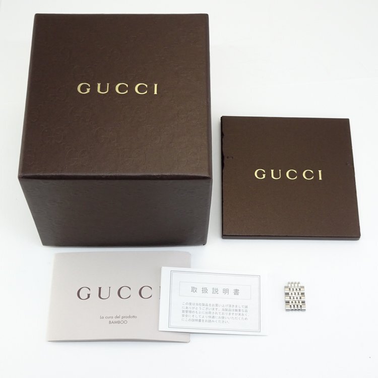 [1 иен ] Gucci GUCCI G время отсутствует G-TIMELESS часы наручные часы YA126502 кварц SS чёрный циферблат женский Date с футляром рабочий товар 