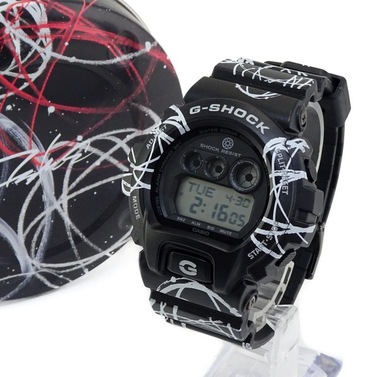 【1円/良品】カシオ CASIO FUTURA コラボ G-SHOCK ウォッチ 腕時計 GD-X6900FTR クォ－ツ SS 黒文字盤 デジタル 動作品 箱 ケース 30102の画像1