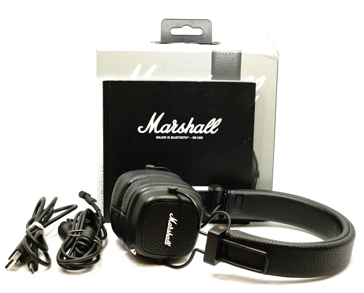 マーシャル Marshall ワイヤレスヘッドホン ブラック MAJOR III BLUETOOTH BK 3の画像1