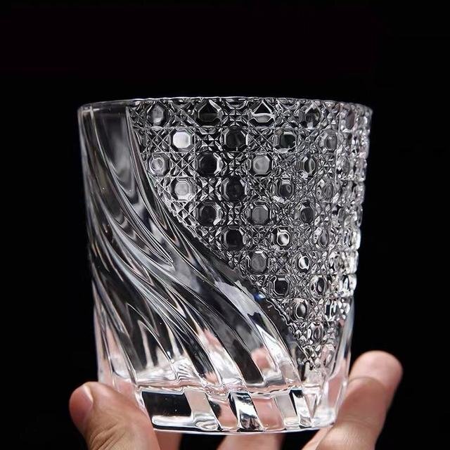 ウイスキーグラス ロックグラス ブランデーグラス ウイスキー　クリア グラス クリスタルグラス 260ml　２個セット_画像1
