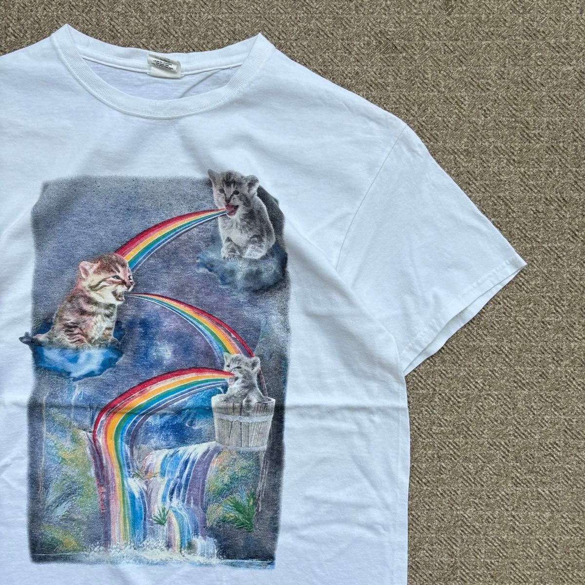 USED ユーズド　猫　Tシャツ　半袖　M