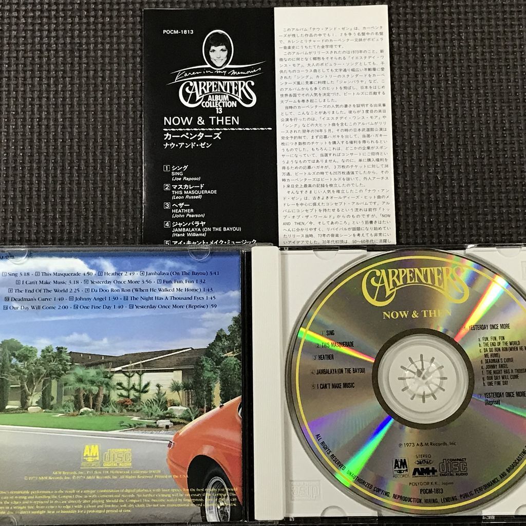 カーペンターズ CARPENTERS ナウ・アンド・ゼン NOW&THEN CD　POCM-1813
