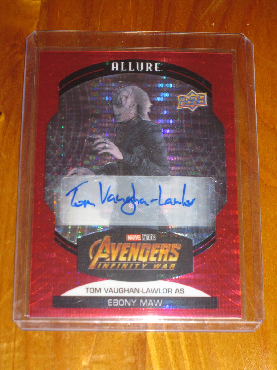 2022 Upper Deck Marvel Studios Allure Red Auto #83 Tom Vaughan-Lawlor as Ebony Maw 直筆サインカードの画像1