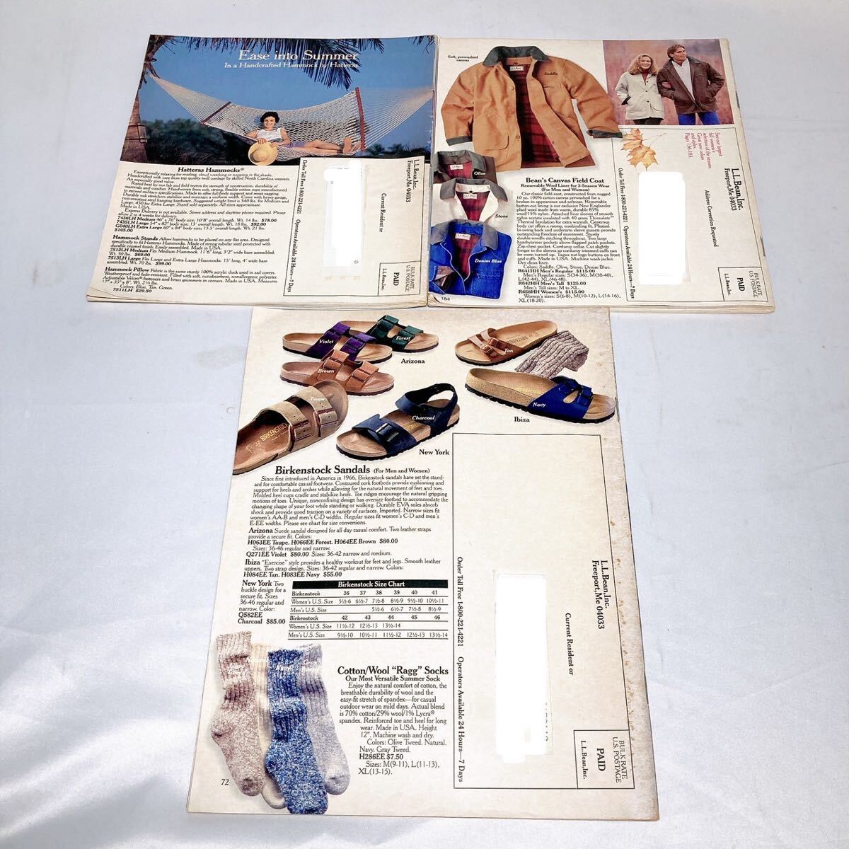 L.L.Bean 1992 ビンテージカタログ まとめて 3冊セット エルエルビーンの画像6