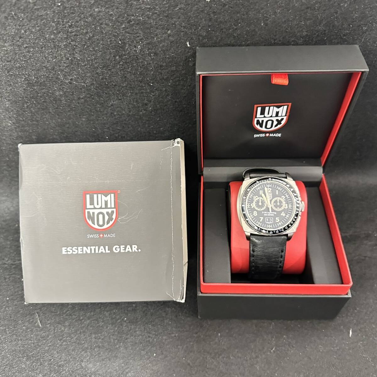 ★☆LUMINOX ルミノックス P-38 LIGHTNING CHRONOGRAPH ウォッチ 腕時計 稼働品 #15585☆★の画像1