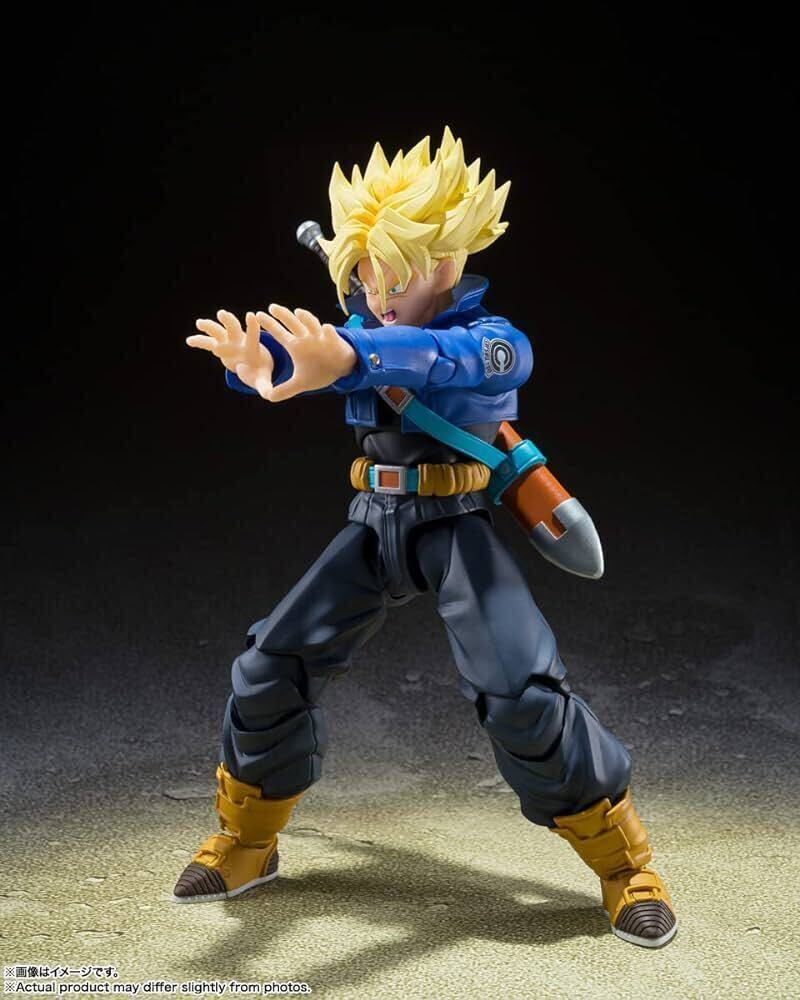 【1円】【未開封】S.H.フィギュアーツ ドラゴンボールZ スーパーサイヤ人トランクス-未来から来た少年- 約140mm 塗装済み可動フィギュア_画像4