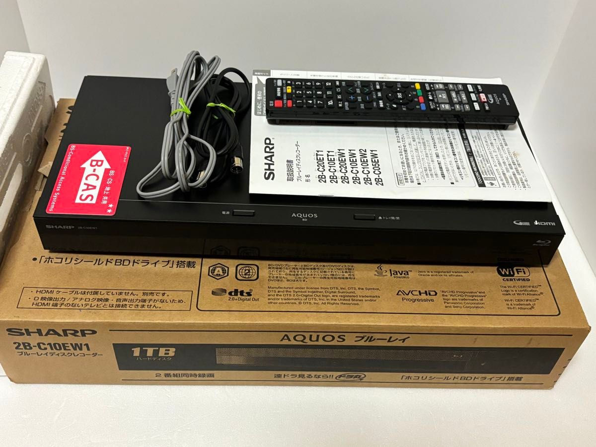 SHARP シャープブルーレイレコーダー 2023年製 2B-C10EW1 AQUOS SHARP シャープブルーレイレコーダー 2023年製 2B-C10EW1 AQUOS