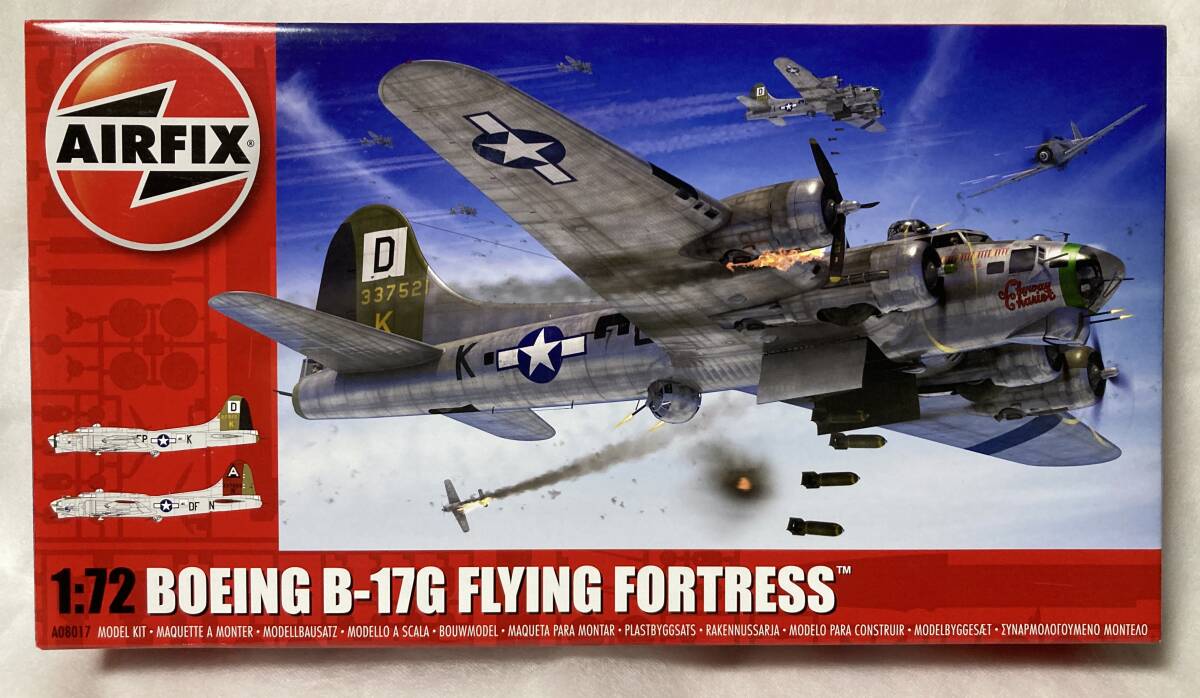 * not yet constructed * unopened goods!*AIRFIX* air fixing parts 1/72* America Air Force bo- wing B-17G.. machine *FLYING FORTRESS* plastic model 