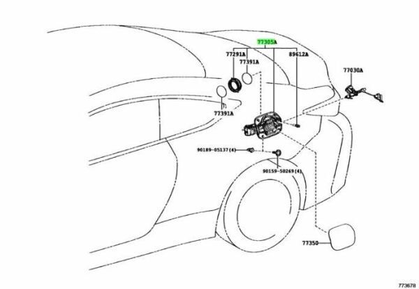 レクサス LEXUS RC35/300H/200T ASC10 フューエルフィラ オープニングリッド SUB-ASSY ×1 LID SUB-ASSY FUEL FILLER OPENING ASC10 AVC10_画像2