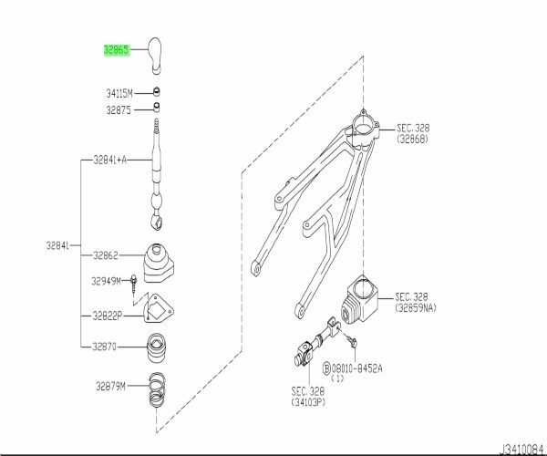 ニッサン スカイライン V35 コントロールレバー ノブ Knob Control Le 日産 NISSAN純正 メーカー純正品 JDM OEM 未使用_画像2