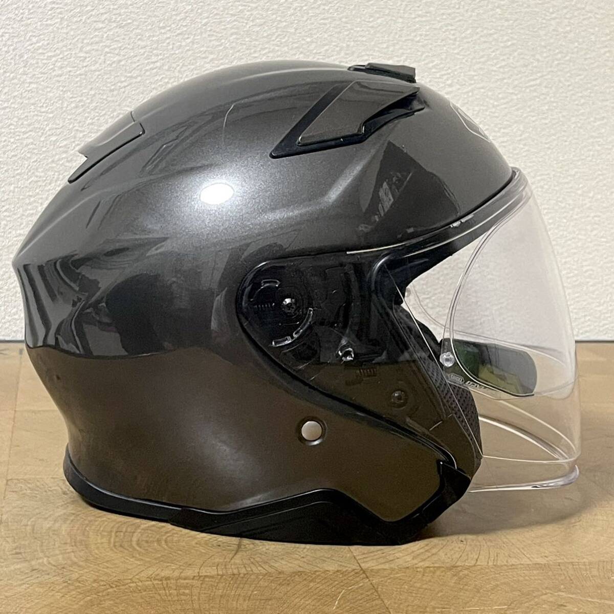 SHOEI/ショウエイ ヘルメット/ジェットヘルメット J-Cruise Ⅱ/JクルーズⅡ Mサイズ/57cm 2023年4月6日製造 アンスラサイトメタリック_画像6