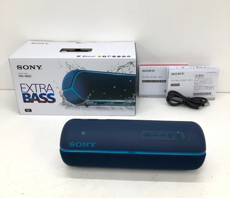 ソニー SONY Bluetoothスピーカー 防水 SRS-XB22 ブルー 240418SK430483の画像1