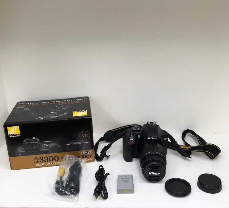 Nikon ニコン 一眼レフカメラ D3300 AF-S DX NIKKOR 18-55mm 1:3.5-5.6 G VR Ⅱ 240328SK190867の画像1