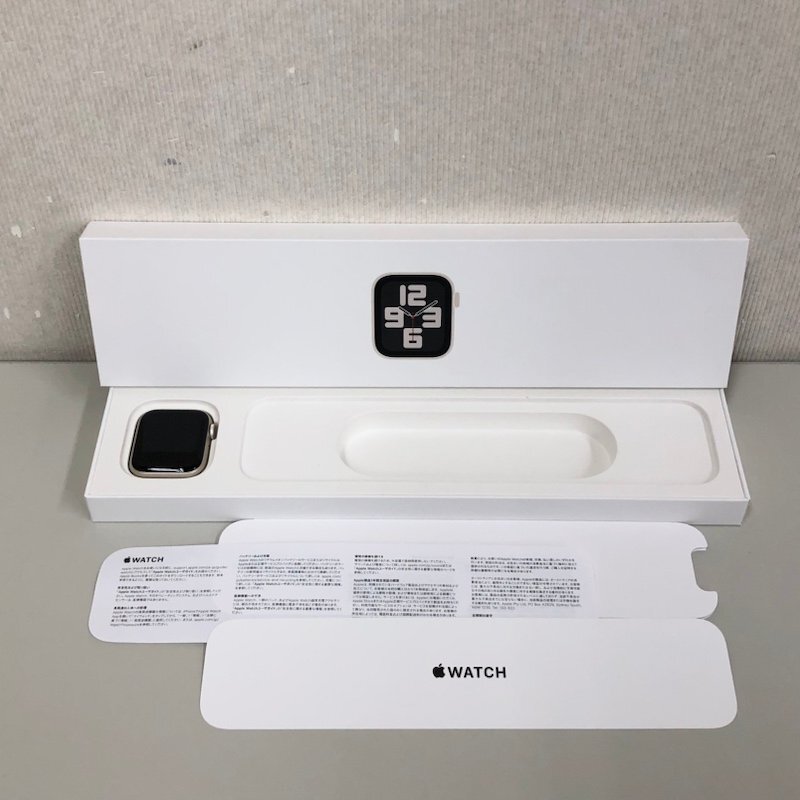 Apple Watch SE 第2世代 40mm GPSモデル スターライト MNL73J/A A2722 バッテリー最大容量100% 240326RM390591の画像1