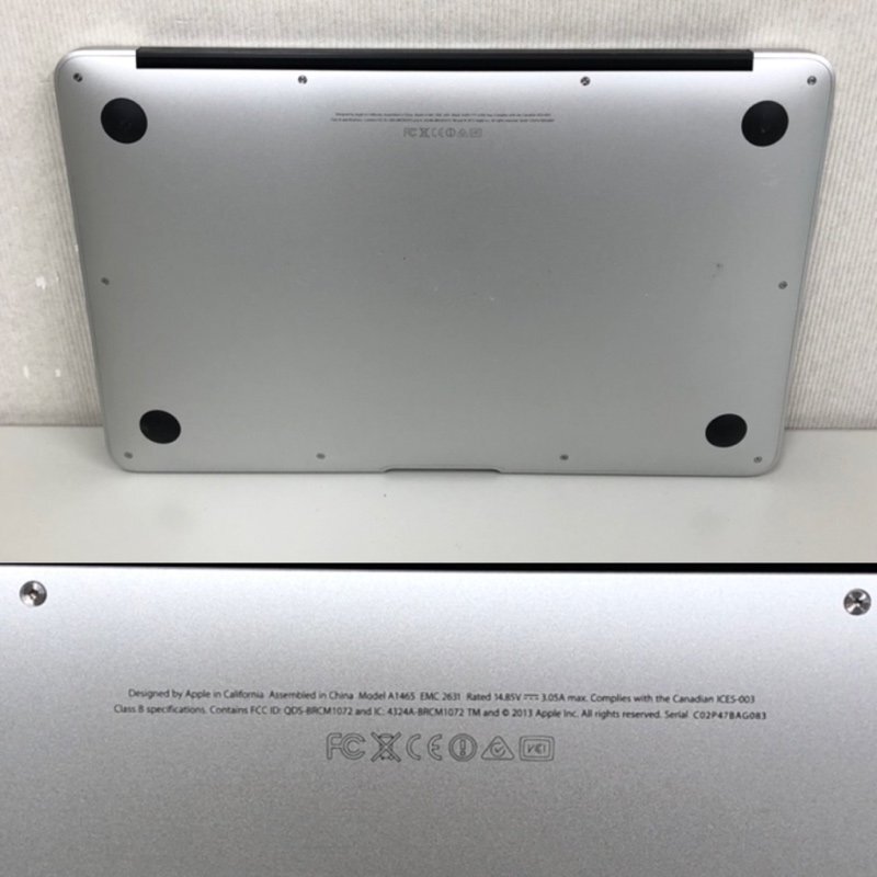【ジャンク】Apple MacBook Air 11inch Mid 2013 MD711J/A BigSur/Core i5 1.3GHz/4GB/128GB/A1465 240229SK100017の画像8