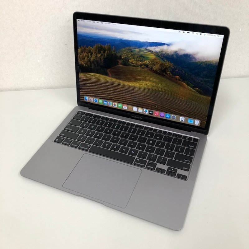 Apple MacBook Air M1 2020 MGN63J/A Sonoma/8コアCPU/7コアGPU/8GB/256GB/グレイ/A2337/USキーボード 240410SK430186の画像2