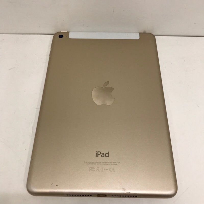 【ジャンク品】 Apple iPad mini 4 A1550 128GB 利用制限 docomo〇 ゴールド アクティベーションロックあり 240221SK360017_画像2