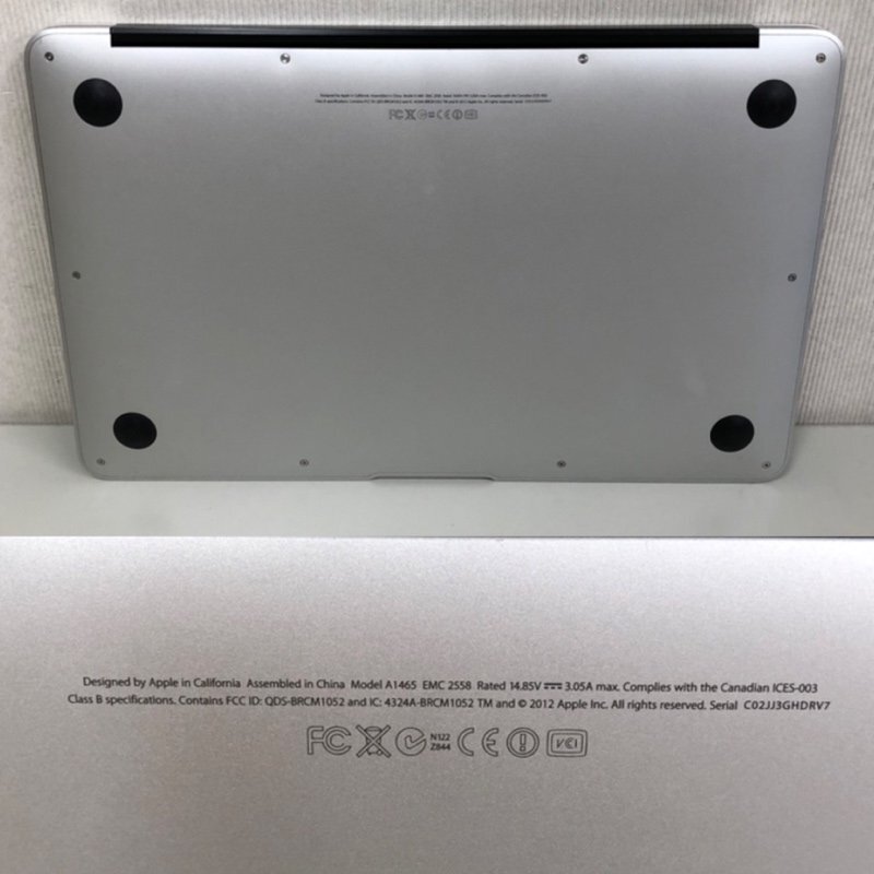 【ジャンク】Apple MacBook Air 11inch Mid 2012 MD224J/A カスタム Catalina/Core i5 1.7GHz/4GB/256GB/A1465 240409SK291161の画像8