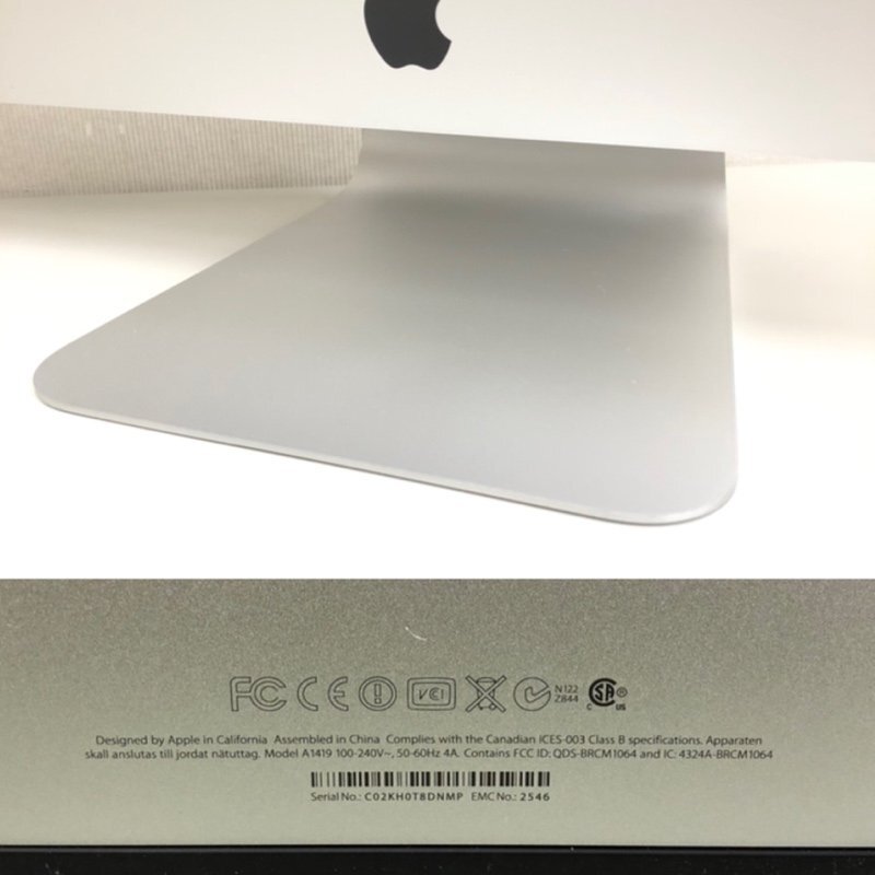 【難あり】Apple iMac 27inch Late 2012 MD096J/A カスタム Catalina/Core i5 3.2GHz/16GB/HDD1TB/A1419 240417SK080326の画像5