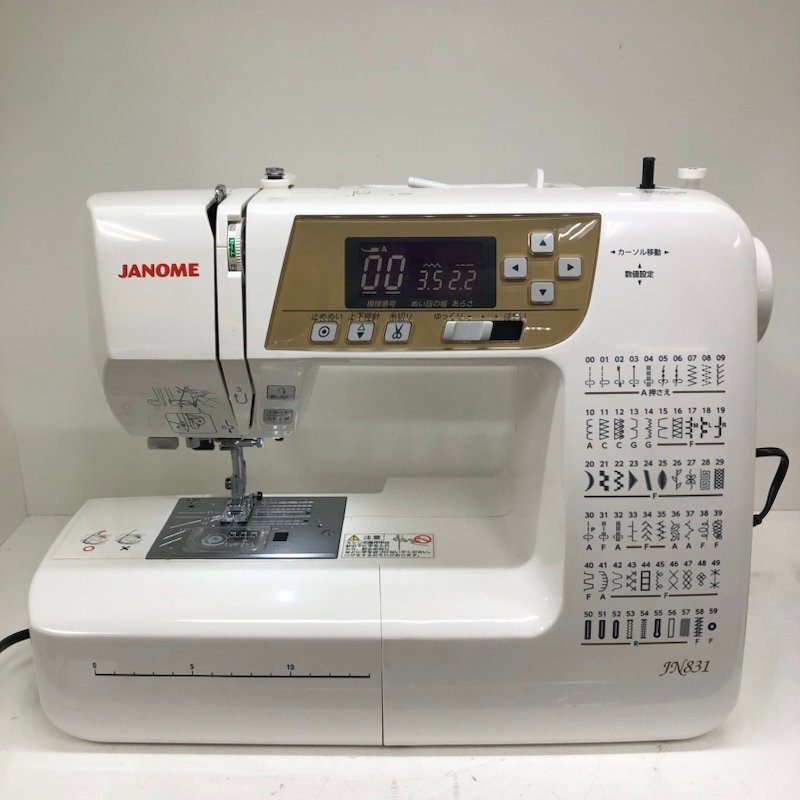 JANOME JN831 808型 ジャノメ コンピューターミシン フットコントローラー ワイドテーブル 240422SK380528_画像2