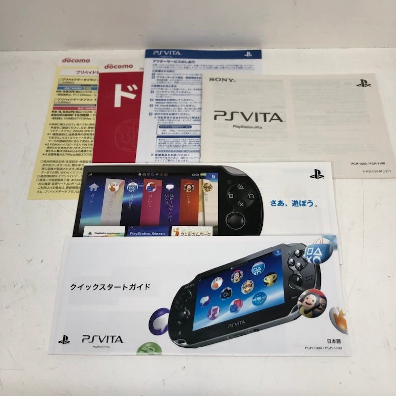 SONY PlayStation Vita PSVITA PCH-1100 3G/Wi-Fiモデル クリスタルブラック ヴィータ 焼け 240416SK370035_画像2