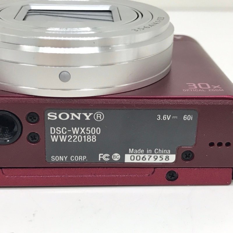SONY ソニー サイバーショット DSC-WX500 デジタルスチルカメラ レッド 240419SK050373の画像8