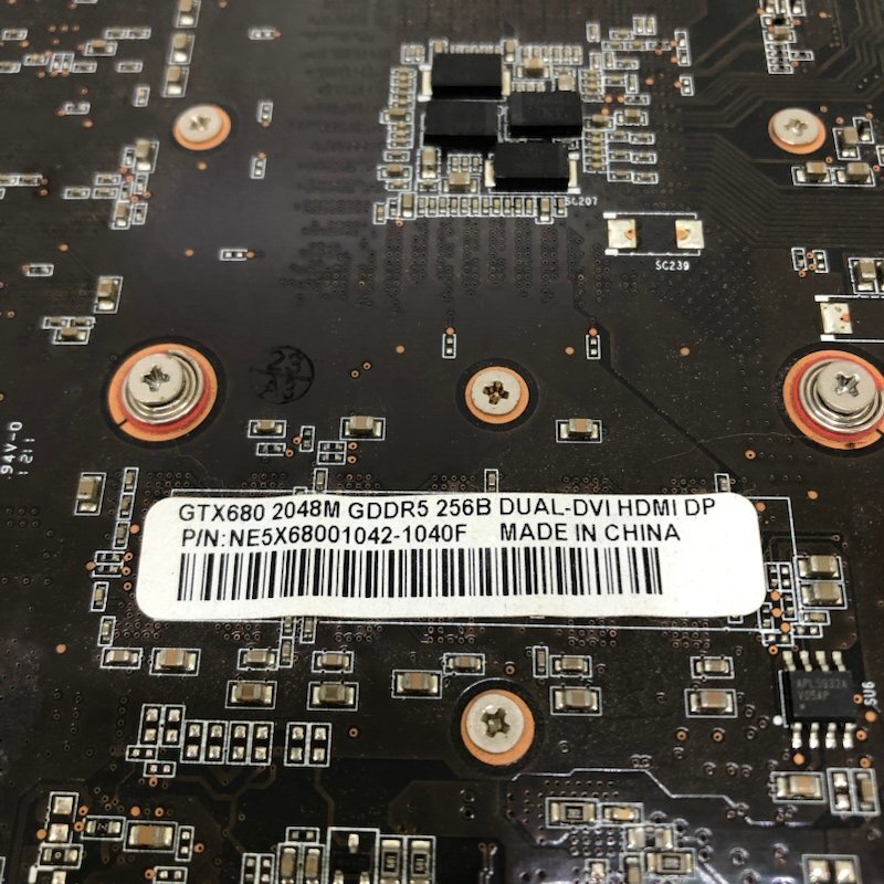 【ジャンク品】PALiT GeForce GTX680 2GB PCI-Eグラフィックカード 動作未確認 240328SK910002の画像7