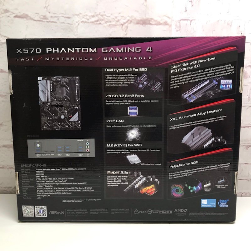 【ジャンク品】ASRock X570 PHANTOM GAMING 4 マザーボード 240412SK050273_画像2