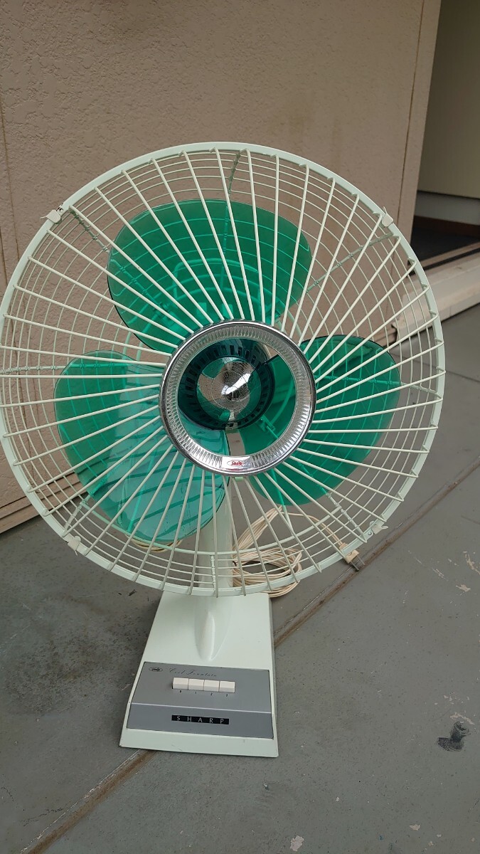 シャープ SHARP 早川電機工業 PD-257扇風機 1960年代楕円ロゴ 動作品 昭和アンティークの画像1