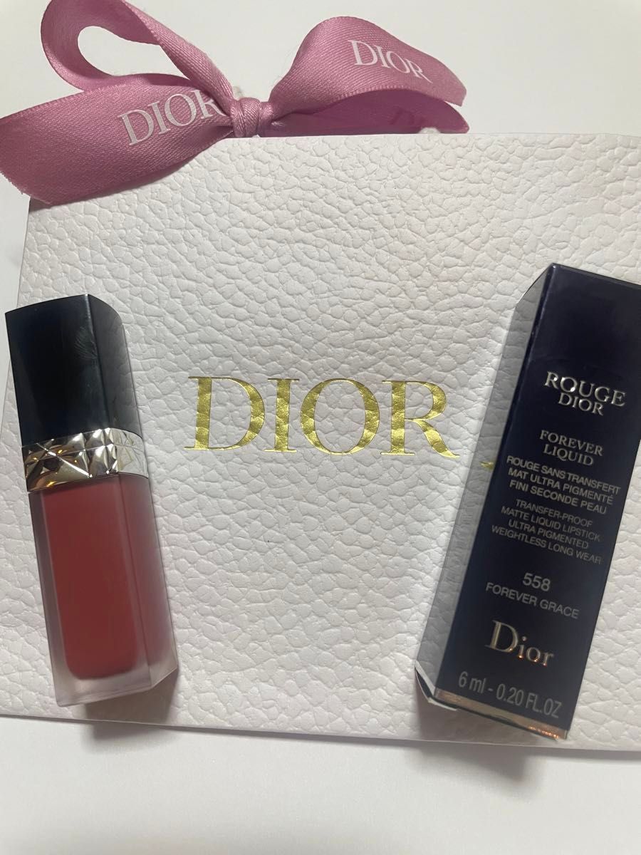 DIOR リップ 口紅　マットルージュ ディオール フォーエヴァー リキッド558 フォーエヴァー グレース 