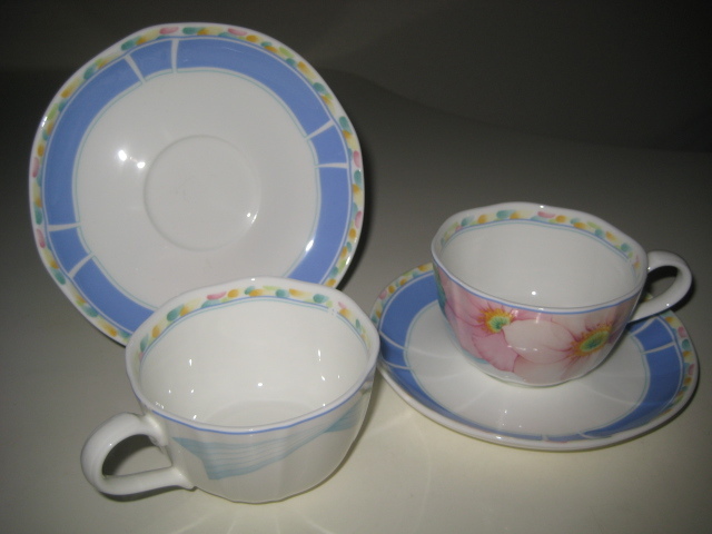 レア！廃盤品 Noritake ノリタケ SERENDIP セレンデップ 碗皿 ペア カップ＆ソーサー 2客_画像3