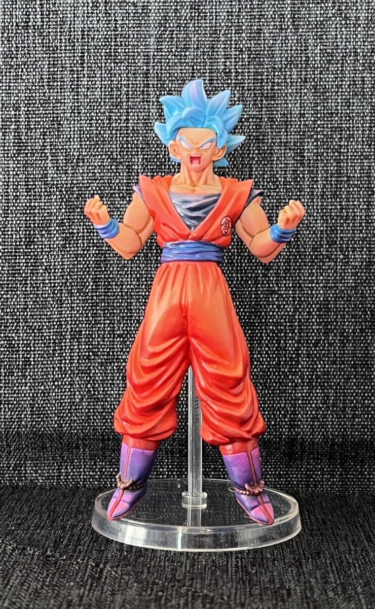 プレミアムバンダイ　HG ドラゴンボール　超サイヤ人ブルー　SSGSS 界王拳　孫悟空　リペイント　フィギュア_画像1