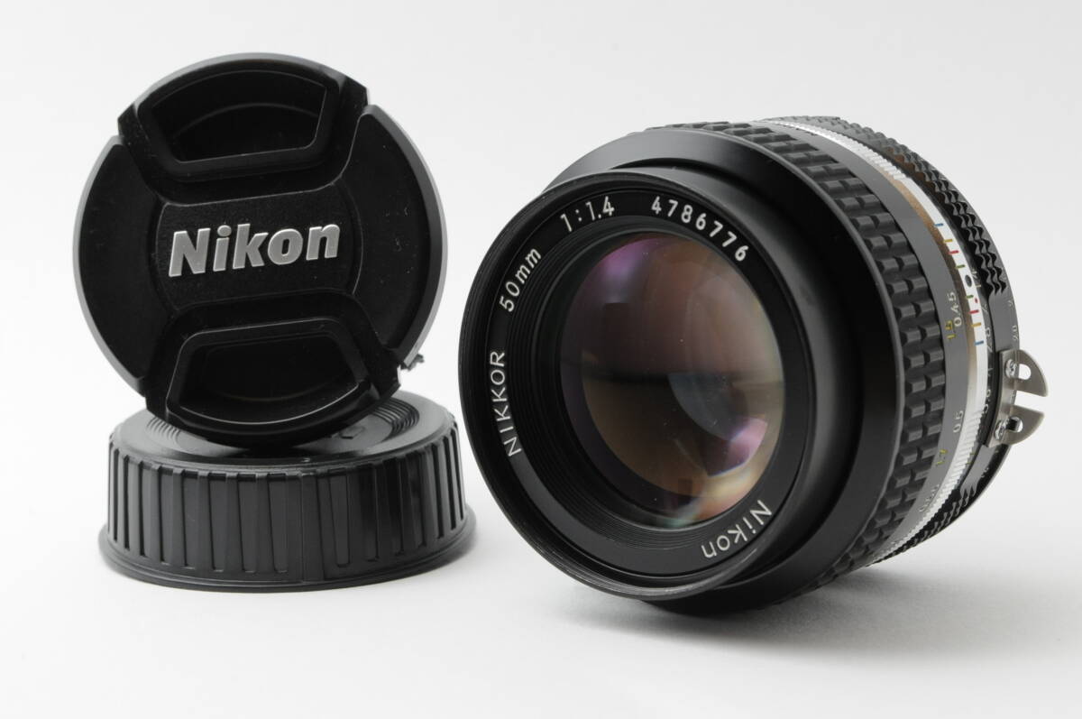 [1 jpy start ]Nikon NIKKOR 50mm F1.4 Ai Nikon single burnt point MF lens #BT24011