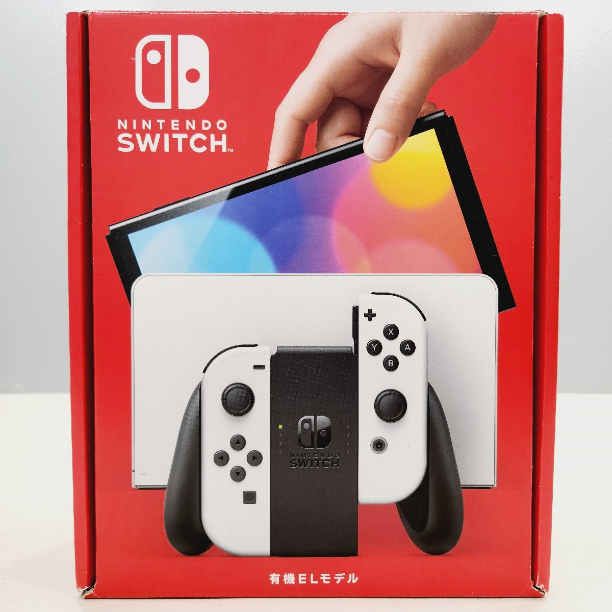 ☆【3】初期化済み Nintendo Switch/ニンテンドースイッチ 有機ELモデル ジョイコン ホワイト 同梱不可 1円スタート