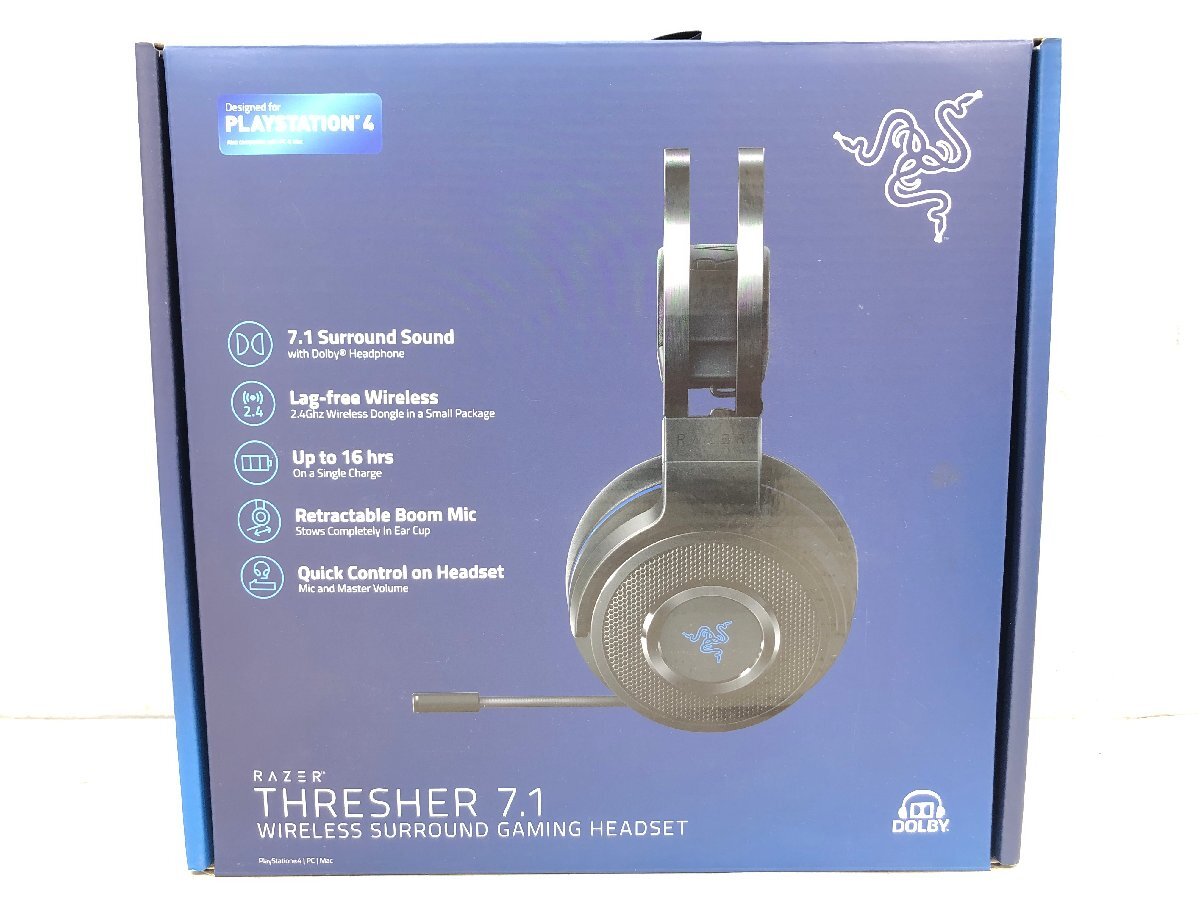 ◇RAZER THRESHER 7.1ch サラウンドワイヤレスヘッドセット 同梱不可　1円スタート_画像1