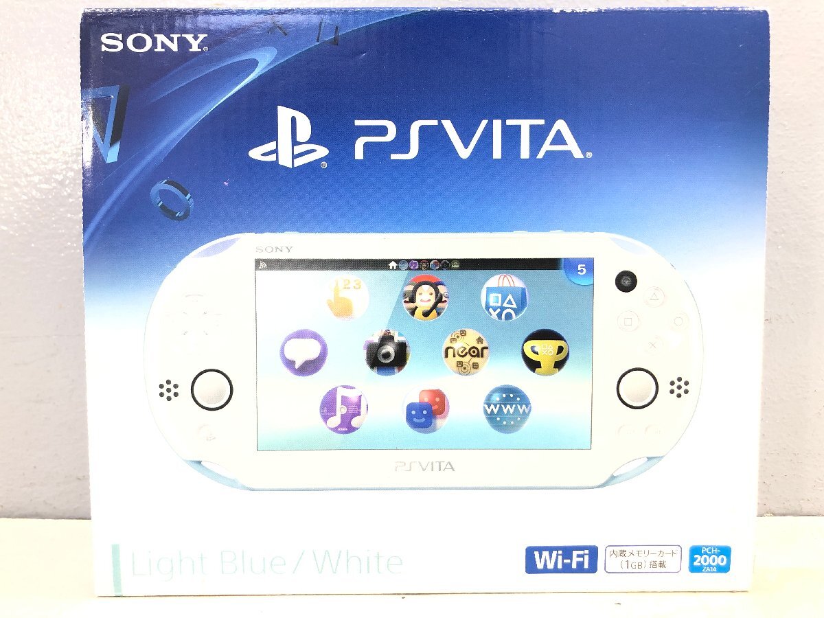 ◇【7】初期化済み PSVITA PCH-2000ZA14 ライトブルー/ホワイト メモリーカード欠品 同梱不可　1円スタート_画像1