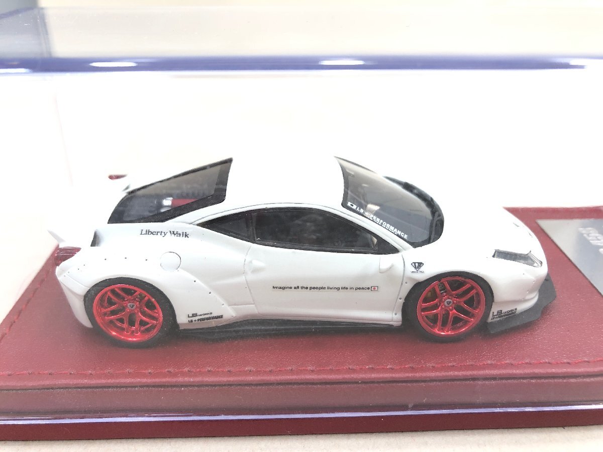 〇【15】1/43 LB☆WORKS 458 LBA102WH〈LBホワイト×レッドメタリックホイール〉 同梱不可 1円スタート_画像4